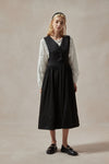 Eliana Black Pinafore Dress