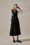 Eliana Black Pinafore Dress