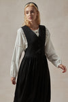 Eliana Black Pinafore Dress