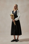 Eliana Black Pinafore Dress