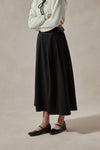 Yasmina Black Wool Midi Skirt