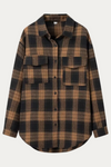 Celeste Black and Brown Plaid Shirt