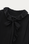 Mignon Black Blouse with Bow