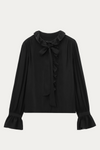 Mignon Black Blouse with Bow