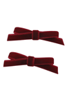 Black/Burgundy Velvet Hair Pin(Pair) - DAStyle