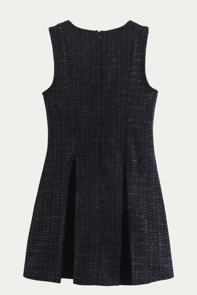 Regina Black Tweed Mini Dress