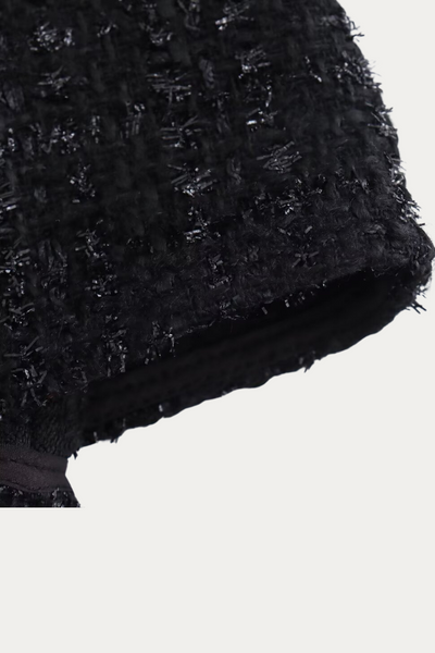 Regina Black Tweed Mini Dress