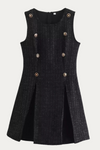 Regina Black Tweed Mini Dress