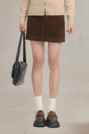 Farren Brown Corduroy Mini Skirt