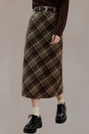 Ferelith Brown Plaid Midi Skirt