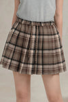 Jessamine Brown Plaid Pleated Skirt