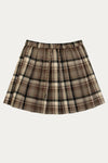 Jessamine Brown Plaid Pleated Skirt