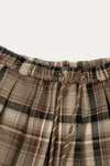 Jessamine Brown Plaid Pleated Skirt