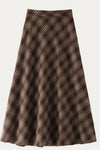 brown-plaid-skirt