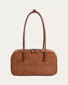 Brown Suede Shoulder Bag - DAStyle