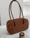 Brown Suede Shoulder Bag - DAStyle