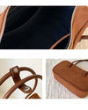 Brown Suede Shoulder Bag - DAStyle