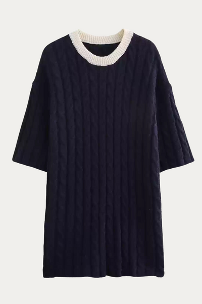 Cornelia Cable Knit Mini Dress