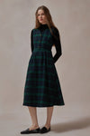 Calista Green Plaid Dress - DAStyle