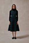 Calista Green Plaid Dress - DAStyle