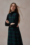 Calista Green Plaid Dress - DAStyle