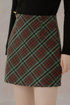 Calista Green Plaid Mini Skirt - DAStyle