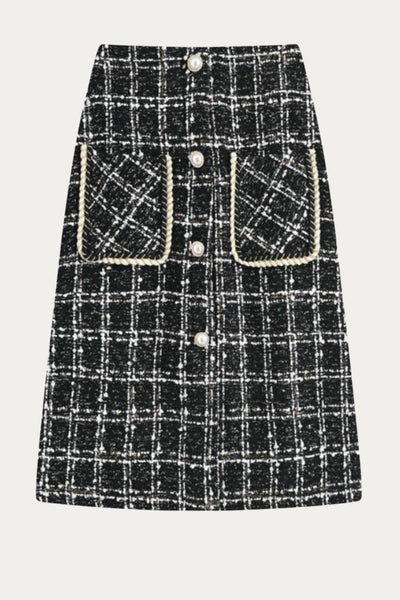 Calista Midi Tweed Skirt - DAStyle