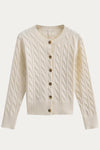 Cecily Cream Cable Knit Sweater - DAStyle