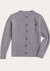 Cordelia Gray Cable Cardigan - DAStyle