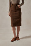 Emmeline Corduroy Midi Skirt