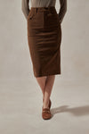 Emmeline Corduroy Midi Skirt