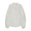 Creamy White Lantern Sleeves Blouse - DAStyle