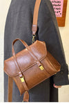 Dark Academia PU Leather Handbag