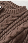 Delia Brown Cable Knit Cardigan - DAStyle