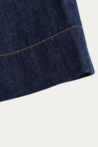 Harlan Denim Midi Skirt With Split