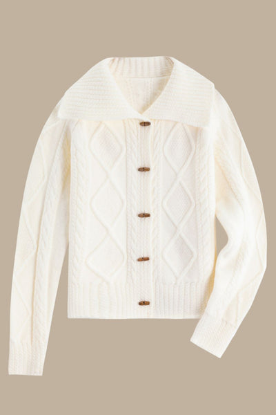 Helena Ivory Cable Knit Sweater