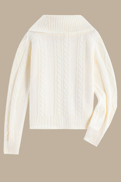 Helena Ivory Cable Knit Sweater