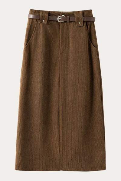 Emmeline Corduroy Straight Skirt - DAStyle