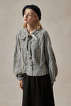 Delilah Gingham Blouse with Bow Collar