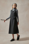 Emilia Gray Wool Pinafore Dress Set ( With turtleneck and belt)