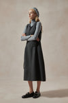 Emilia Gray Wool Pinafore Dress Set ( With turtleneck and belt)