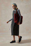 Emilia Gray Wool Pinafore Dress Set ( With turtleneck and belt)