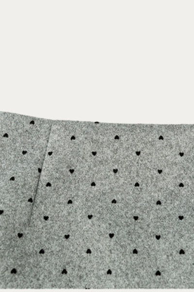 Cerys Gray Wool Mini Skirt