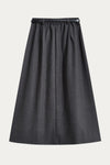 Sanne Gray Wool Pleated Skirt