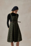 Tessa Vintage Green Plaid Dress