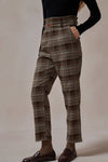 Eleanora High Waisted Plaid Pant-DAStyle