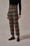 Eleanora High Waisted Plaid Pant-DAStyle