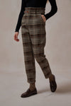 Eleanora High Waisted Plaid Pant-DAStyle