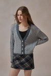 Isolde Gray Cable Knit Cardigan - DAStyle