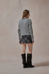 Isolde Gray Cable Knit Cardigan - DAStyle